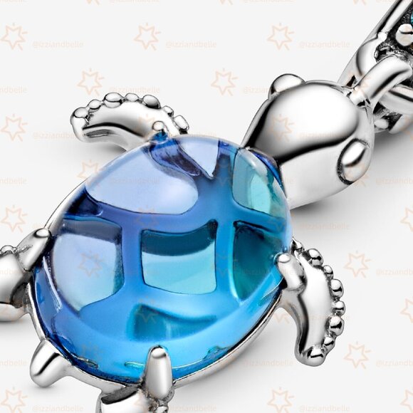 Pandora Murano Glass Sea Turtle Dangle Charm - Picture 3 of 6